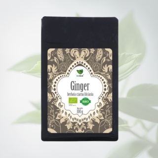Ecoblik GINGER herbata czarna liściasta z imbirem – ekologiczna 100 g