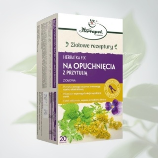Herbatka Fix Na Opuchnięcia z Przytulią – naturalny napar ziołowy Herbapol Kraków 20 x 2 g