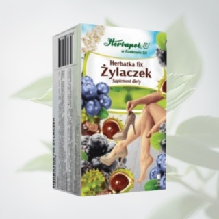 Herbatka ŻYLACZEK FIX – Herbapol Kraków – ziołowa herbata ekspresowa wspierająca krążenie i żyły – 40 g (20 x 2 g)