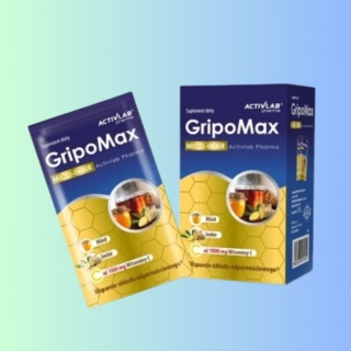 GrinoMax Miód‑Imbir – Activlab Pharma – suplement diety wspierający odporność w formie saszetek – 10 saszetek