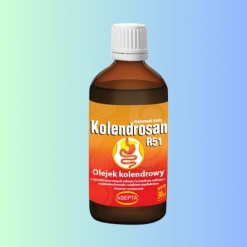Kolendrosan R51 – Asepta – olejek kolendrowy wspomagający trawienie i metabolizm – 30 ml