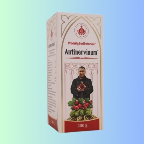 Antinervinum – Produkty Bonifraterskie – suplement diety wspomagający układ nerwowy i redukcję napięcia – 200 g