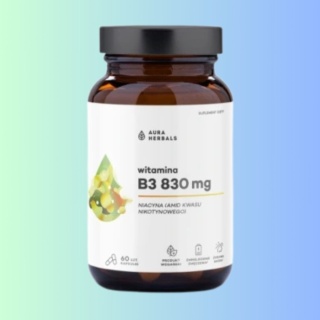 Suplement diety Aura Herbals Witamina B3 830 mg (Niacyna) – 60 kapsułek