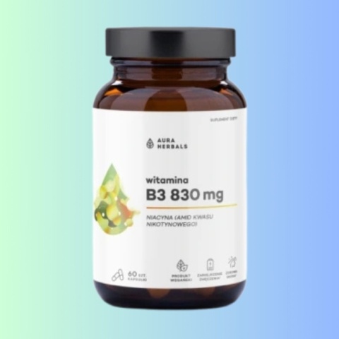 Suplement diety Aura Herbals Witamina B3 830 mg (Niacyna) – 60 kapsułek
