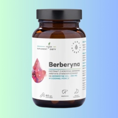 Suplement diety Aura Herbals Berberyna 490 mg HCl – 60 kapsułek