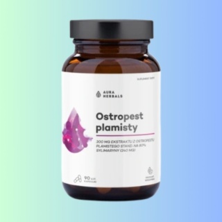Suplement diety Aura Herbals Ostropest plamisty 80% sylimaryny – 90 kapsułek