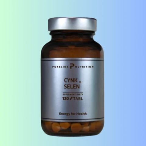 Suplement diety Pure Line Nutrition Cynk 43,9 mg + Selen 200 µg – 120 tabletek