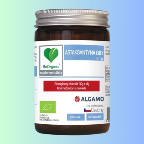 Suplement diety BeOrganic Astaksantyna BIO 8 mg – 30 kapsułek