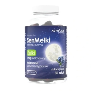 Activlab Pharma SenMelki żelki z melatoniną jagodowe bez cukru 30 szt.