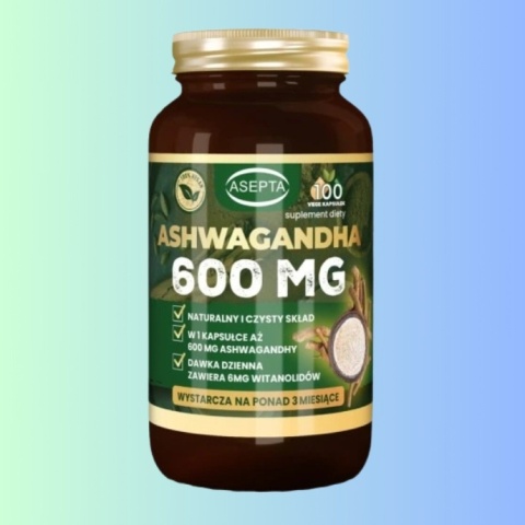 Asepta Ashwagandha 600 mg 100 kapsułek