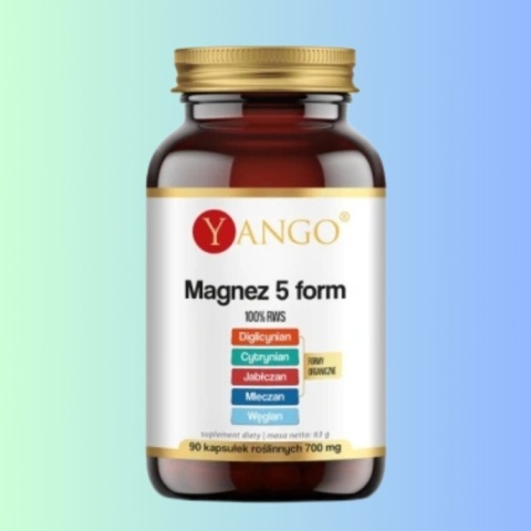 Yango Magnez 5 form 90 kapsułek suplement diety kompleks magnezu
