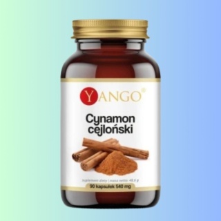 Yango Cynamon Cejloński 90 kapsułek suplement diety metabolizm glukozy wegański