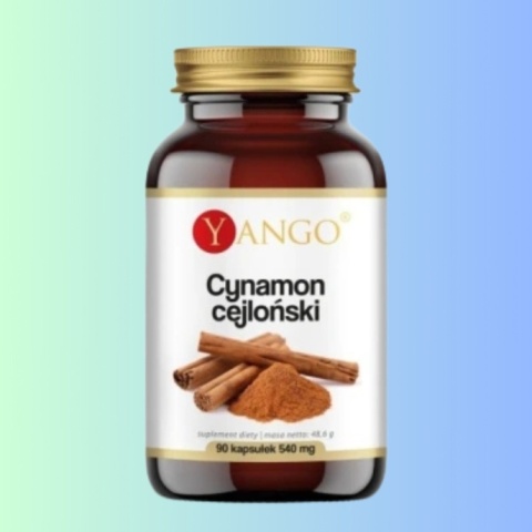 Yango Cynamon Cejloński 90 kapsułek suplement diety metabolizm glukozy wegański
