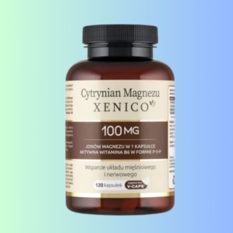 Xenico Pharma Cytrynian Magnezu 120 kapsułek suplement diety magnez
