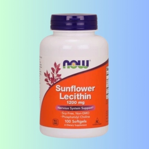 Now Foods Lecytyna słonecznikowa 1200 mg 100 kapsułek bez GMO suplement diety