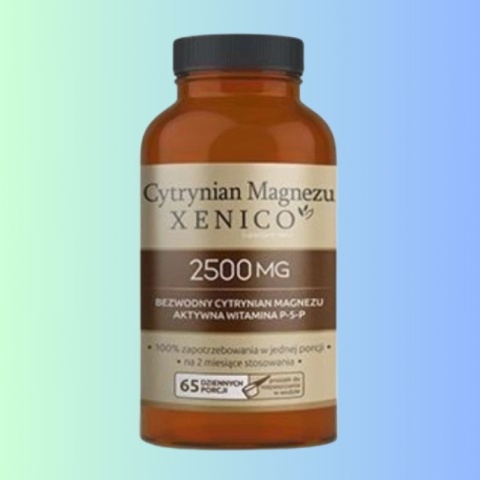 Xenico Cytrynian Magnezu 2500 mg z witaminą B6 proszek 165 g suplement diety