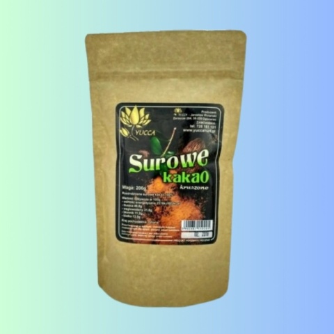Proherbis Kakao surowe ziarno całe 200 g Yucca naturalne ziarno kakaowca