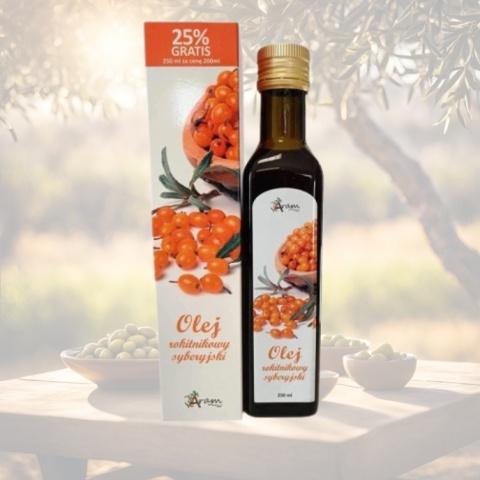 Aram Natura Olej rokitnikowy 100% 250 ml rokitnik syberyjski naturalny olej